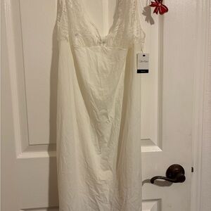 Calvin Klein White Lace Nightgown small